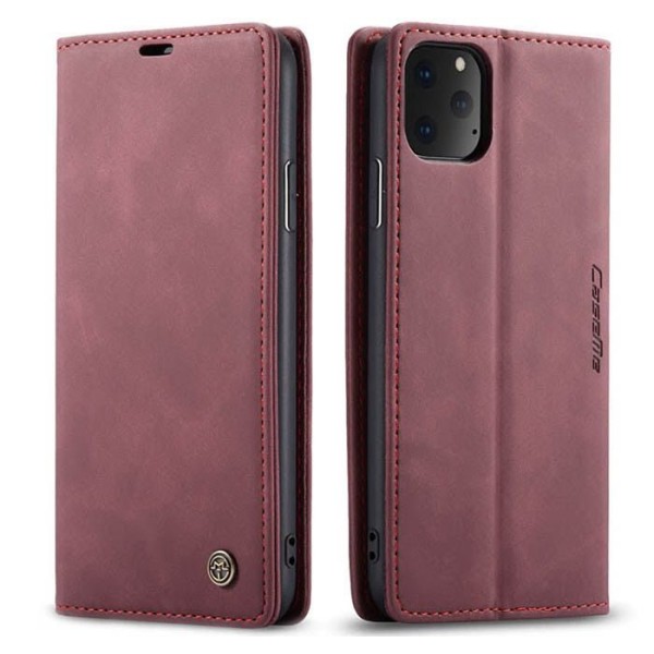 Чохол-книжка CaseMe Нубук для iPhone 11 Pro Max бордовий