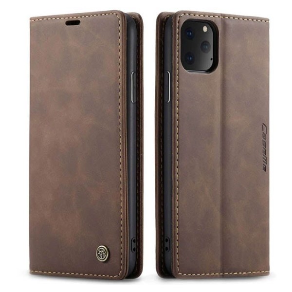 Чохол-книжка CaseMe Нубук для iPhone 11 Pro Max темно-коричневий