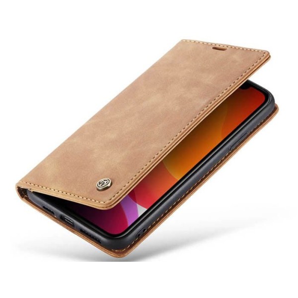 Чохол-книжка CaseMe Нубук для iPhone 11 Pro Max світло-коричневий