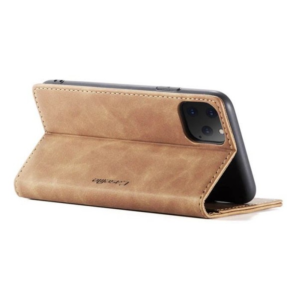 Чохол-книжка CaseMe Нубук для iPhone 11 Pro Max світло-коричневий