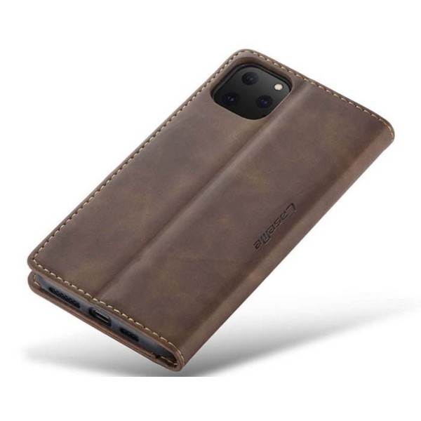 Чохол-книжка CaseMe Нубук для iPhone 11 Pro темно-коричневий