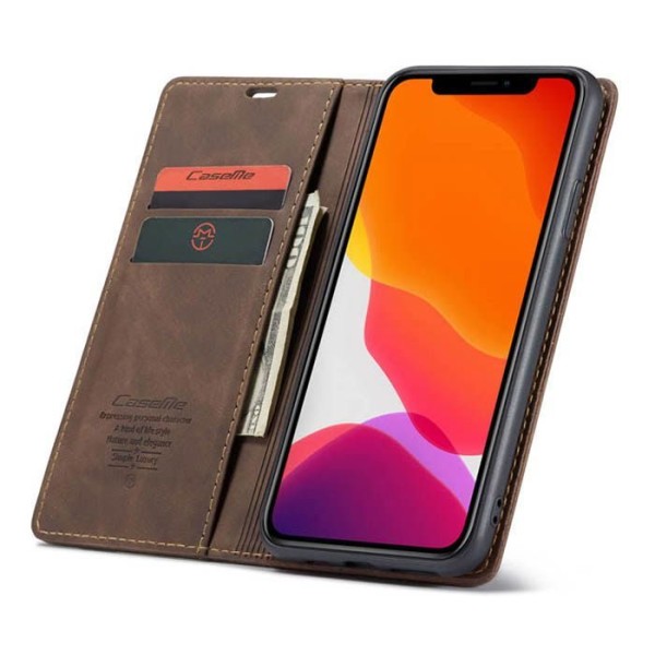 Чохол-книжка CaseMe Нубук для iPhone 11 Pro темно-коричневий