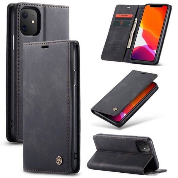 Чохол-книжка CaseMe Нубук для iPhone 11 чорний
