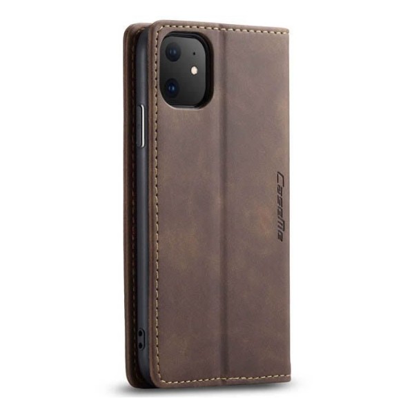 Чохол-книжка CaseMe Нубук для iPhone 11 темно-коричневий