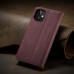Чохол-книжка CaseMe Нубук для iPhone 12 mini бордовий
