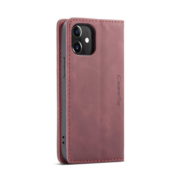 Чохол-книжка CaseMe Нубук для iPhone 12 mini бордовий