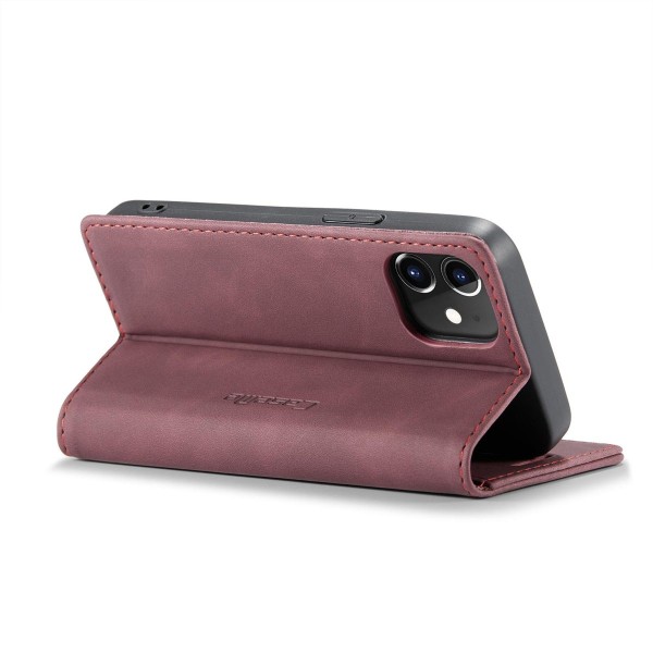 Чохол-книжка CaseMe Нубук для iPhone 12 mini бордовий