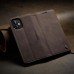 Чохол-книжка CaseMe Нубук для iPhone 12 mini темно-коричневий