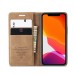 Чохол-книжка CaseMe Нубук для iPhone 12 mini світло-коричневий