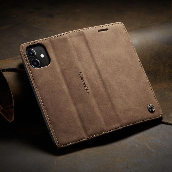 Чохол-книжка CaseMe Нубук для iPhone 12 mini світло-коричневий