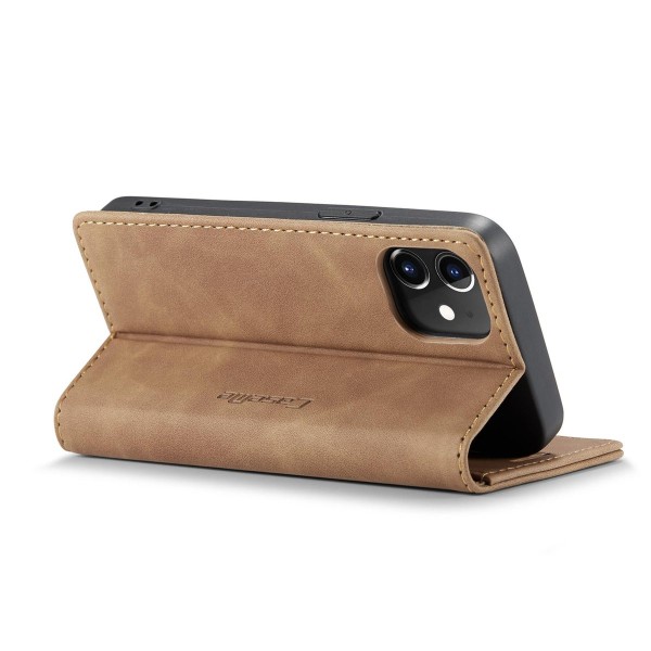 Чохол-книжка CaseMe Нубук для iPhone 12 mini світло-коричневий