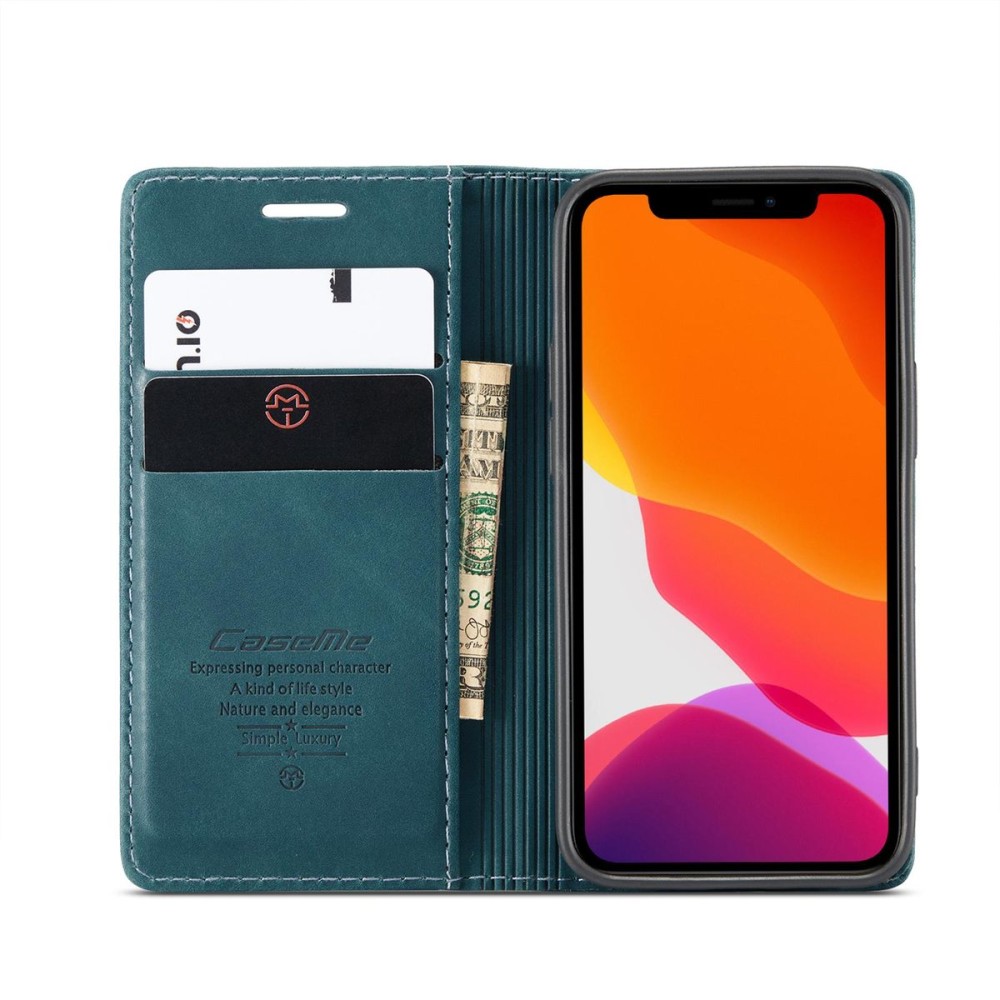 Чохол-книжка CaseMe Нубук для iPhone 12 mini бірюзовий