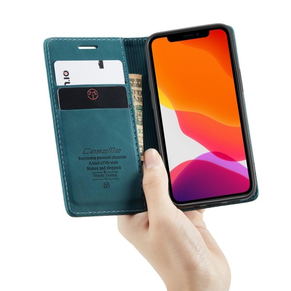 Чохол-книжка CaseMe Нубук для iPhone 12 mini бірюзовий