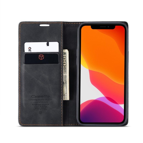 Чохол-книжка CaseMe Нубук для iPhone 12 Pro Max чорний