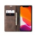 Чохол-книжка CaseMe Нубук для iPhone 12 Pro Max темно-коричневий