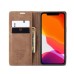 Чохол-книжка CaseMe Нубук для iPhone 12 Pro Max світло-коричневий