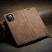 Чохол-книжка CaseMe Нубук для iPhone 12 Pro Max світло-коричневий