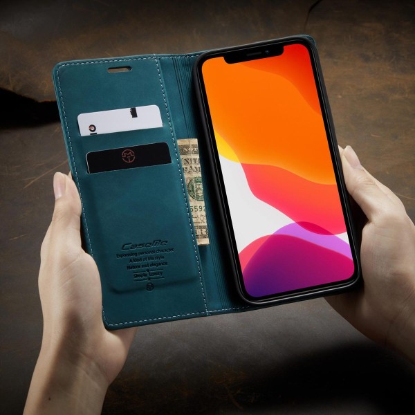 Чохол-книжка CaseMe Нубук для iPhone 12 Pro Max бірюзовий