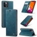 Чохол-книжка CaseMe Нубук для iPhone 12 Pro Max бірюзовий