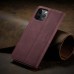 Чохол-книжка CaseMe Нубук для iPhone 12 Pro бордовий
