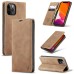 Чохол-книжка CaseMe Нубук для iPhone 12 Pro світло-коричневий