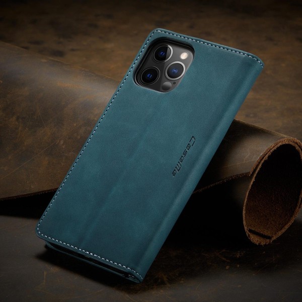 Чохол-книжка CaseMe Нубук для iPhone 12 Pro бірюзовий