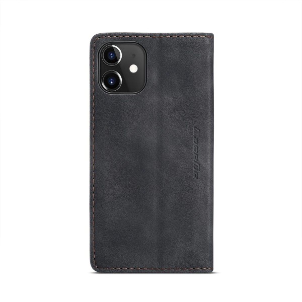 Чохол-книжка CaseMe Нубук для iPhone 12 чорний