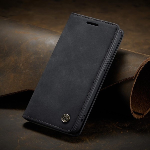 Чохол-книжка CaseMe Нубук для iPhone 12 чорний