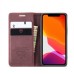 Чохол-книжка CaseMe Нубук для iPhone 12 бордовий