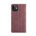 Чохол-книжка CaseMe Нубук для iPhone 12 бордовий