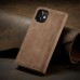 Чохол-книжка CaseMe Нубук для iPhone 12 світло-коричневий