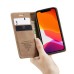 Чохол-книжка CaseMe Нубук для iPhone 12 світло-коричневий