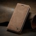 Чохол-книжка CaseMe Нубук для iPhone 12 світло-коричневий