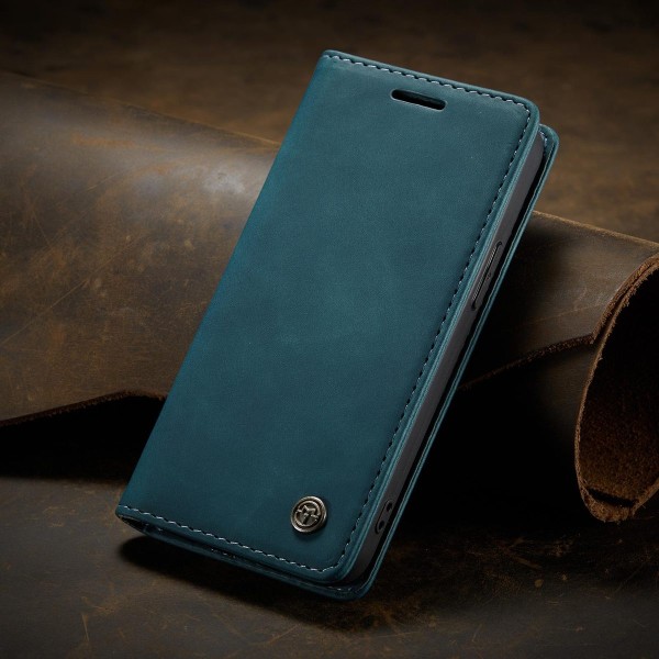 Чохол-книжка CaseMe Нубук для iPhone 12 бірюзовий