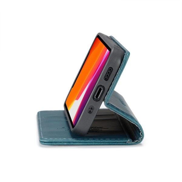 Чохол-книжка CaseMe Нубук для iPhone 12 бірюзовий