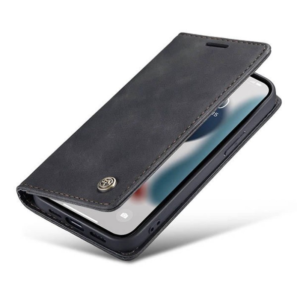 Чохол-книжка CaseMe Нубук для iPhone 13 mini чорний