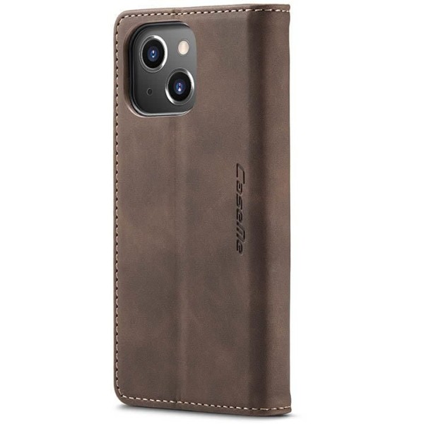 Чохол-книжка CaseMe Нубук для iPhone 13 mini темно-коричневий
