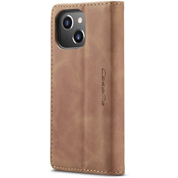 Чохол-книжка CaseMe Нубук для iPhone 13 mini світло-коричневий