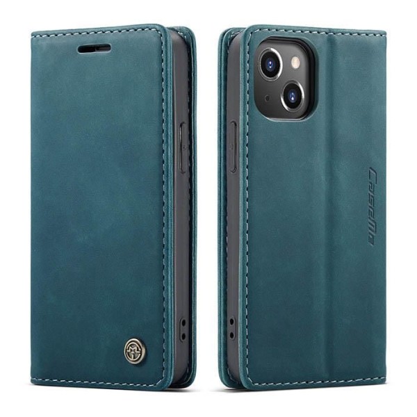 Чохол-книжка CaseMe Нубук для iPhone 13 mini бірюзовий
