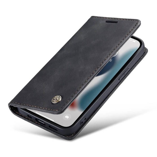 Чохол-книжка CaseMe Нубук для iPhone 13 Pro Max чорний