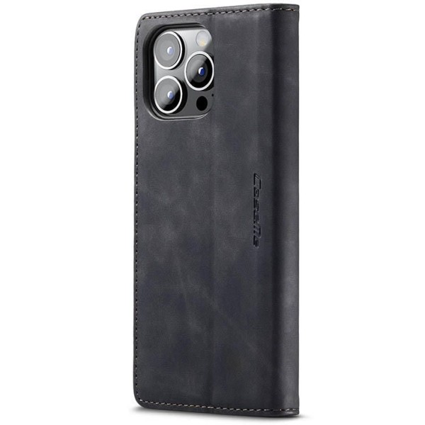 Чохол-книжка CaseMe Нубук для iPhone 13 Pro чорний