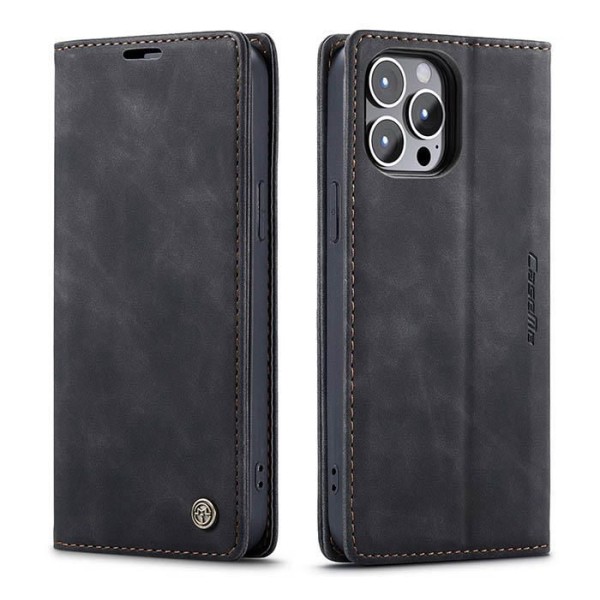 Чохол-книжка CaseMe Нубук для iPhone 13 Pro чорний