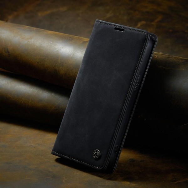 Чохол-книжка CaseMe Нубук для iPhone 13 чорний