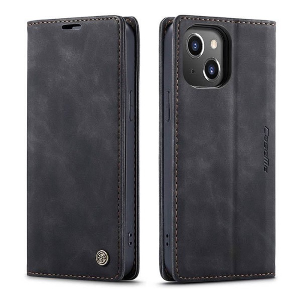 Чохол-книжка CaseMe Нубук для iPhone 13 чорний
