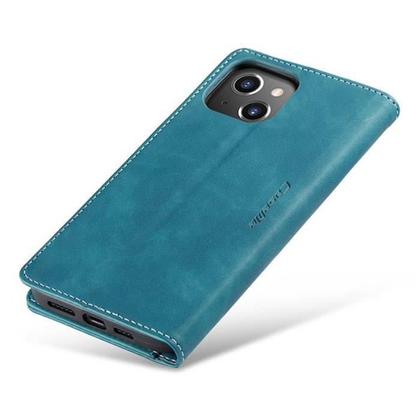 Чохол-книжка CaseMe Нубук для iPhone 13 бірюзовий