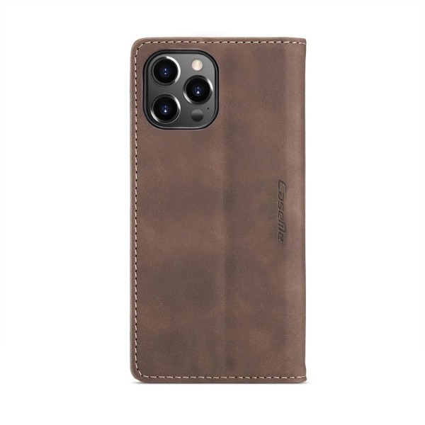 Чохол-книжка CaseMe Нубук для iPhone 14 Pro Max темно-коричневий