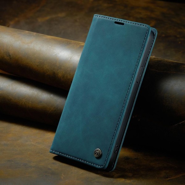 Чохол-книжка CaseMe Нубук для iPhone 14 Pro бірюзовий