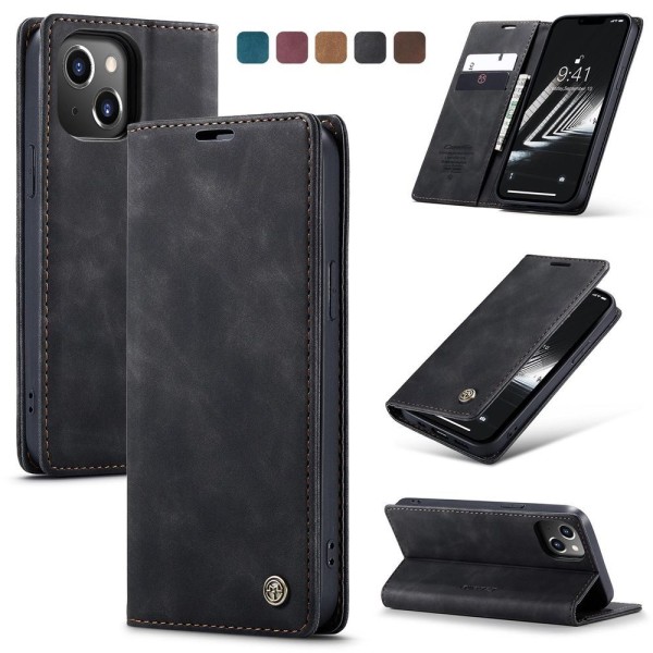 Чохол-книжка CaseMe Нубук для iPhone 14 чорний