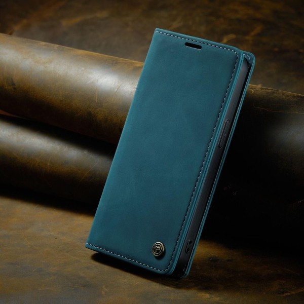 Чохол-книжка CaseMe Нубук для iPhone 14 бірюзовий