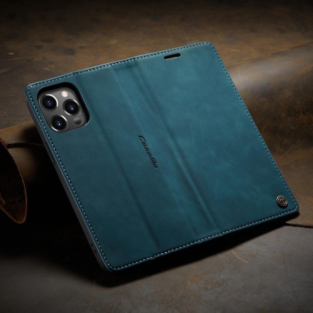 Чохол-книжка CaseMe Нубук для iPhone 15 Pro Max бірюзовий